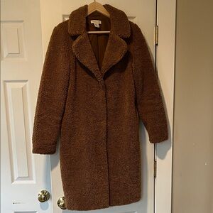 Rachel Zoe Warm Brown Teddy Jacket